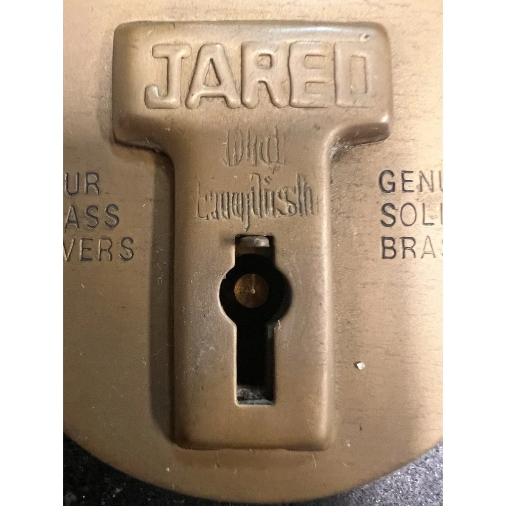 Vtg English Solid Brass Padlock – JARED Admiralty No. 8 Jas Morgan & Sons W/Keys